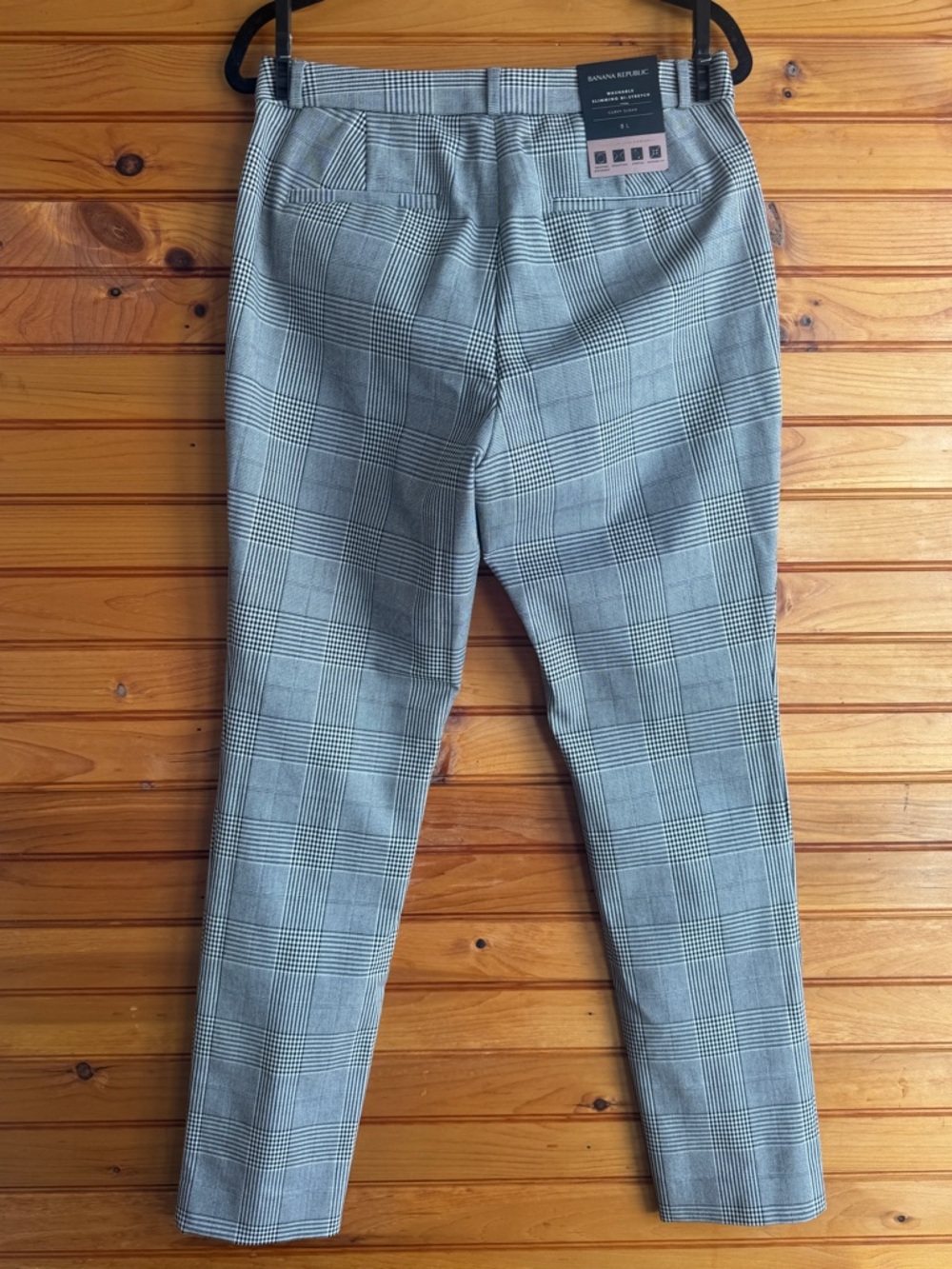 NWT Banana Republic Sloan Curvy Ankle Pants Plaid 8 Tall Career Office - Picture 3 of 15